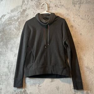 Lululemon Go Forward Pullover Fleece Sweater Heathered Core Black Size 6